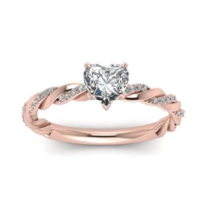 Emporial stříbrný pozlacený prsten Propletené srdce Růžové zlato MA-R041-ROSEGOLD Velikost: 6 (EU: 51-53)