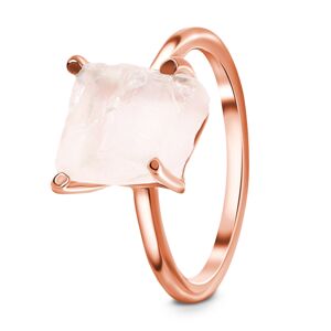 Royal Exklusive Emporial luxusní prsten Raw s růženínem 14k růžové zlato vermeil Velikost: 10 (EU: 61-63)