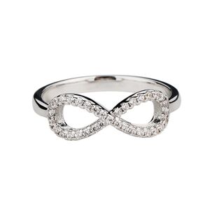 Emporial stříbrný rhodiovaný prsten Nekonečno MBR0005 Velikost: 10 (EU: 61-63)
