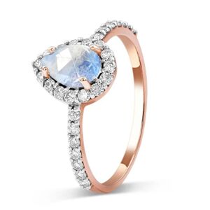 Royal Exklusive Emporial prsten Luxusní měsíční kapka 14k růžové zlato Vermeil Velikost: 5 (EU: 49-50)
