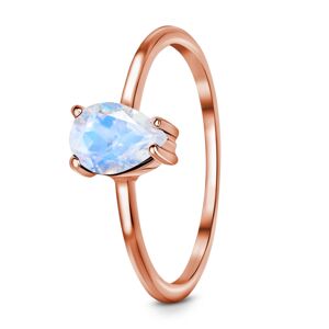Royal Exklusive Royal Fashion prsten Kapka s drahokamem moonstonem 14k růžové zlato Vermeil GU-DR8705R-ROSEGOLD-MOONSTONE Velikost: 5 (EU: 49-50)