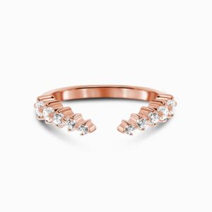 Royal Exklusive Royal Fashion prsten Otevřený s drahokamy topazy 14k růžové zlato Vermeil GU-DR8351R-ROSEGOLD-TOPAZ Velikost: 10 (EU: 61-63)