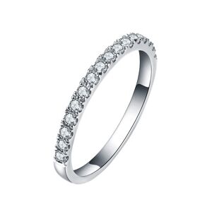 Royal Fashion stříbrný rhodiovaný prsten s drahokamy moissanity HA-XJZ048-SILVER-MOISSANITE Velikost: 10 (EU: 61-63)