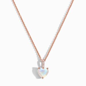 Royal Exklusive Royal Fashion náhrdelník Srdce 14k růžové zlato Vermeil s drahokamem Moonstonem a drahokamy topazy GU-DR20246N-ROSEGOLD-MOONSTONE-TOP…