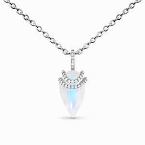 Royal Exklusive Royal Fashion stříbrný rhodiovaný náhrdelník Bohyně s drahokamem Moonstonem a drahokamy topazy GU-DR23099N-SILVER-MOONSTONE-TOPAZ
