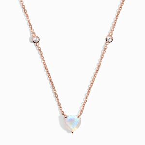 Royal Exklusive Royal Fashion náhrdelník Blázen do tebe 14k růžové zlato Vermeil s drahokamem Moonstonem a drahokamy topazy GU-DR23100N-ROSEGOLD-MOON…
