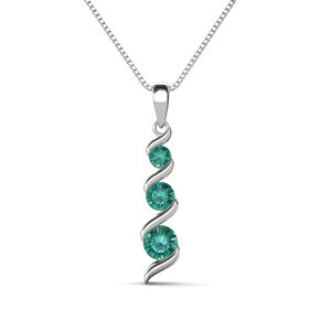 Emporial stříbrný pozlacený náhrdelník s drahokamem moissanitem MP089-GN