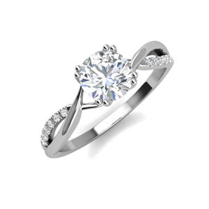 Royal Fashion stříbrný pozlacený prsten Nekonečno s drahokamem moissanitem MR073 Velikost: 8 (EU: 57-58)