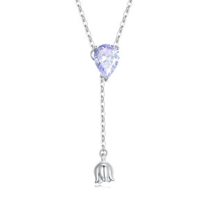 Royal Fashion stříbrný náhrdelník Květina lásky BSN271