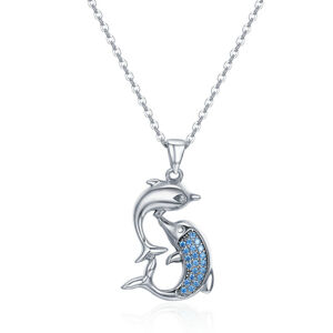 Royal Fashion náhrdelník Hravý delfín SCN168