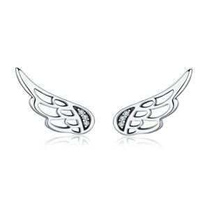 Royal Fashion náušnice Třpytivá andělská křídla SCE343
