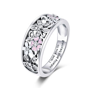Royal Fashion prsten Louka milovaných květin SCR390 Velikost: 9 (EU: 59-60)