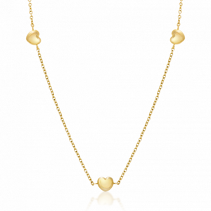 SOFIA zlatý náhrdelník se srdíčky BIP005.18.194.2.38.0