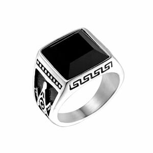 Sam's Artisans Masivní prsten Gnosis Black chirurgická ocel IPRM003 Velikost: 70