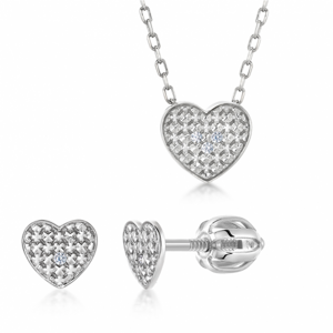 SOFIE zlatý set náhrdelník a náušnice srdce AUBGCE54G1P-ZY+AUBGCE24G0P-ZY