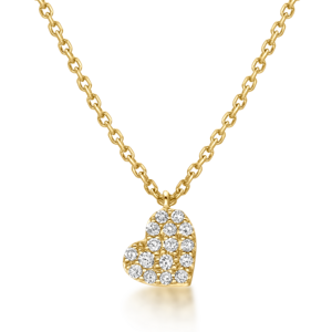 SOFIA DIAMONDS zlatý náhrdelník srdíčko s diamanty 0,101 ct GEMCS30046-15